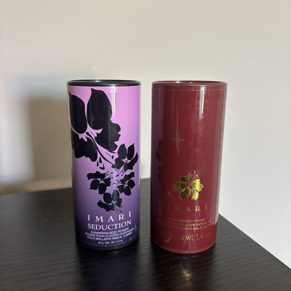 Avon IMARI SEDUCTION Shimmering Body Powder 1.4 oz BUNDLE TWO NEW DISCONTINUED